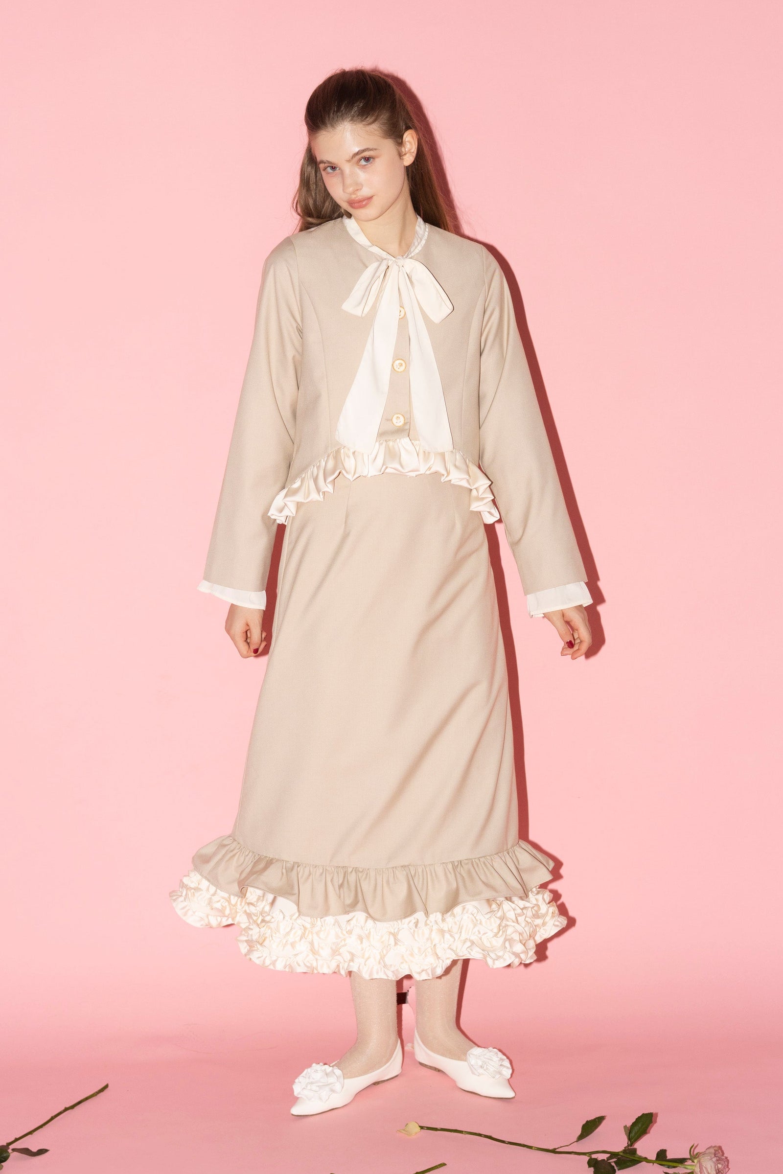 blooming frill jacket【セットアップ着用可能】 – idem