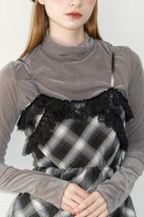 lace drawstring onepiece