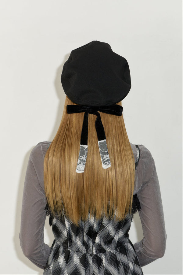lace ribbon romantic beret