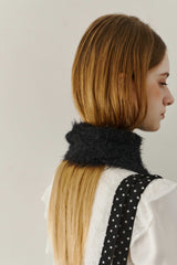 slim knit shaggy muffler