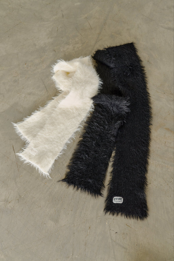slim knit shaggy muffler