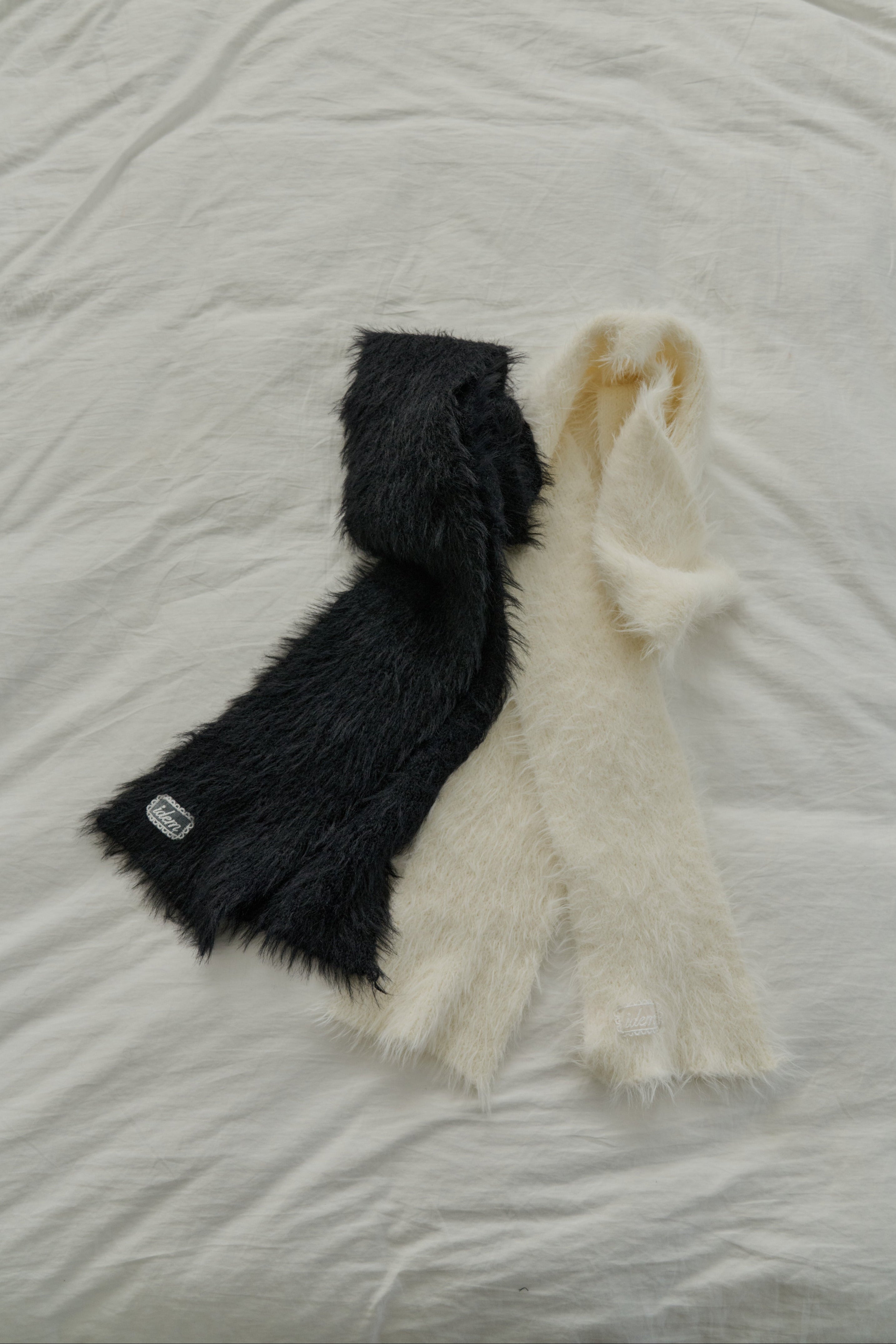 slim knit shaggy muffler