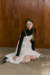 lace drawstring onepiece