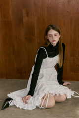 lace drawstring onepiece