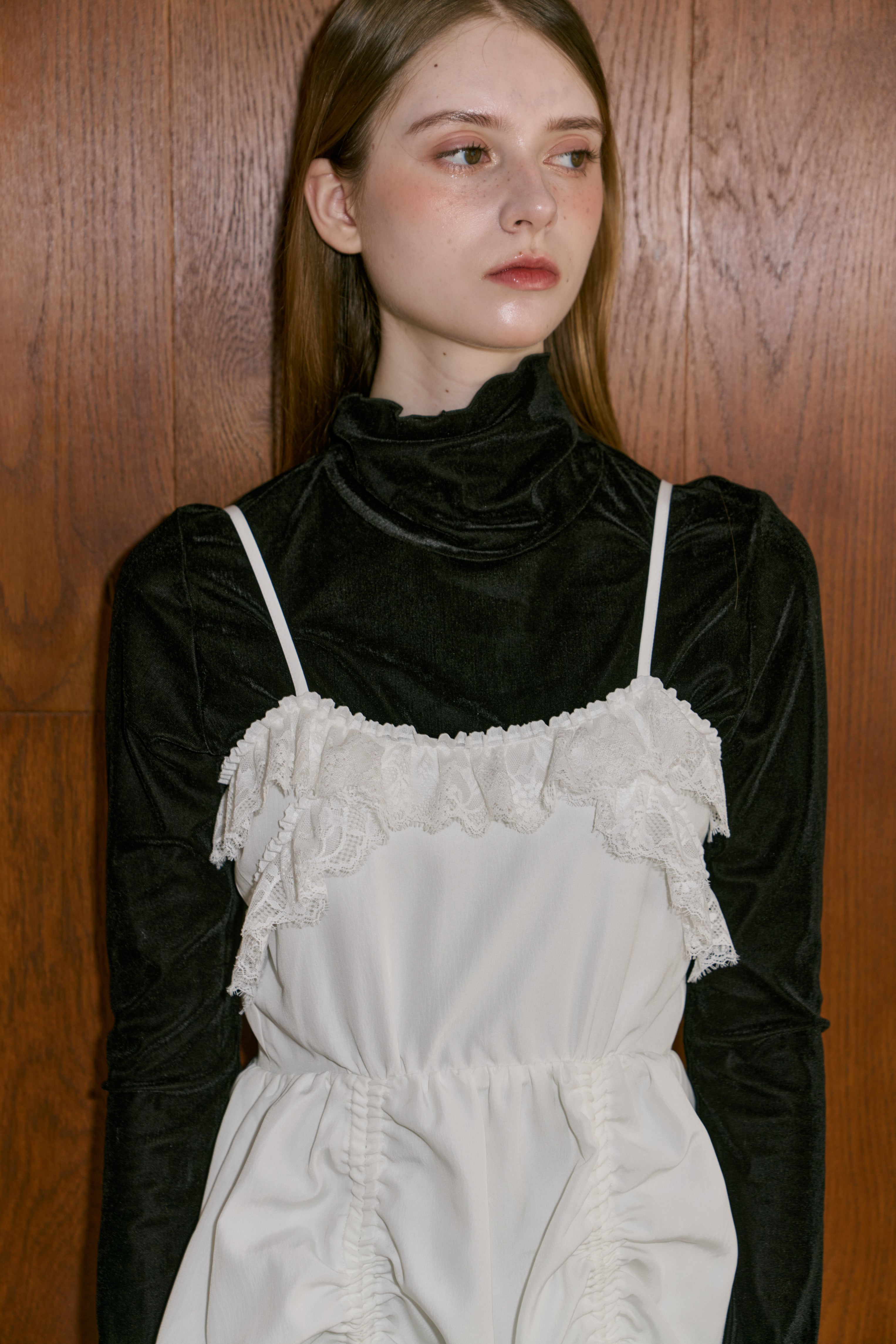 lace drawstring onepiece