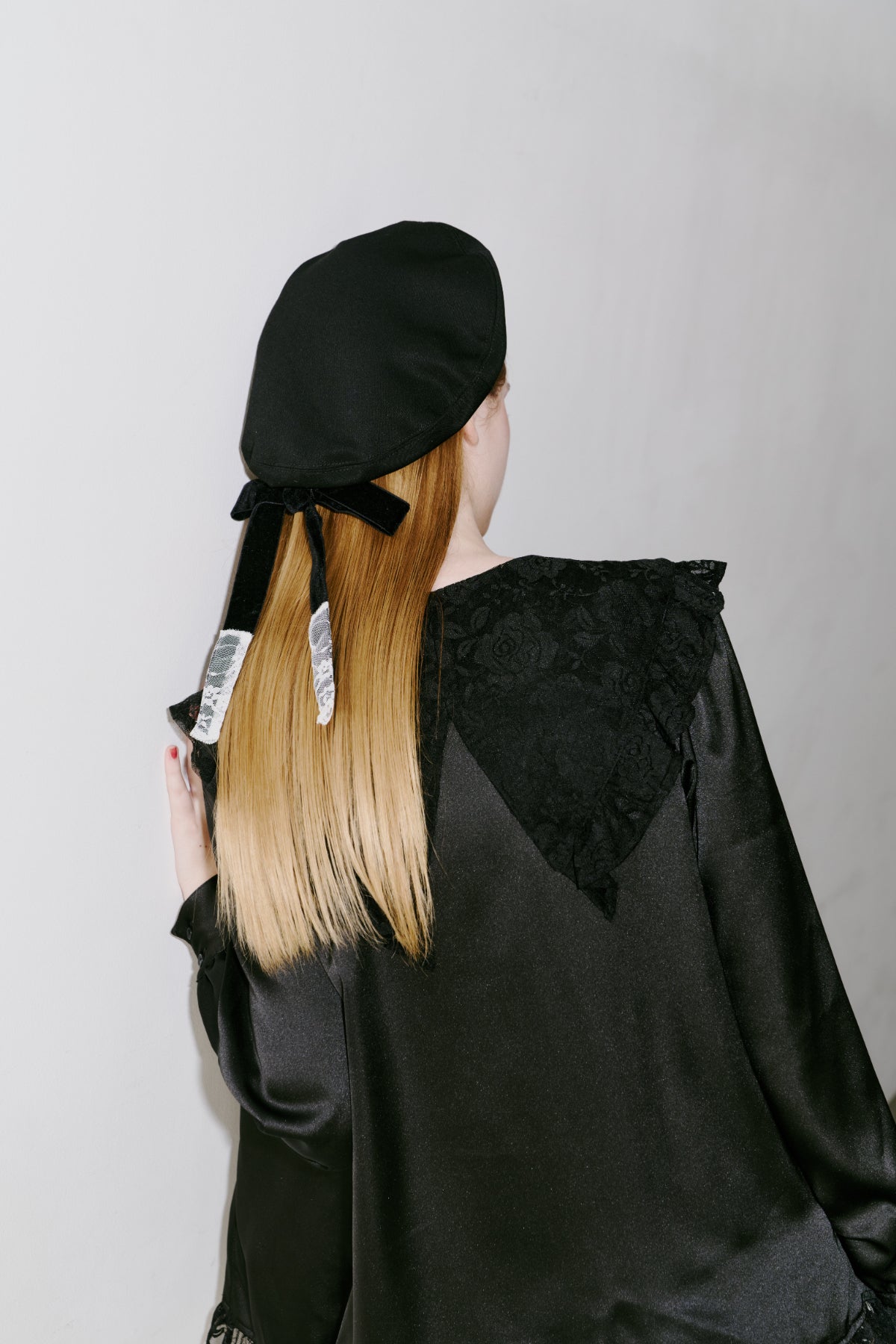 lace ribbon romantic beret