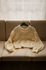 popcorn cable knit cardigan