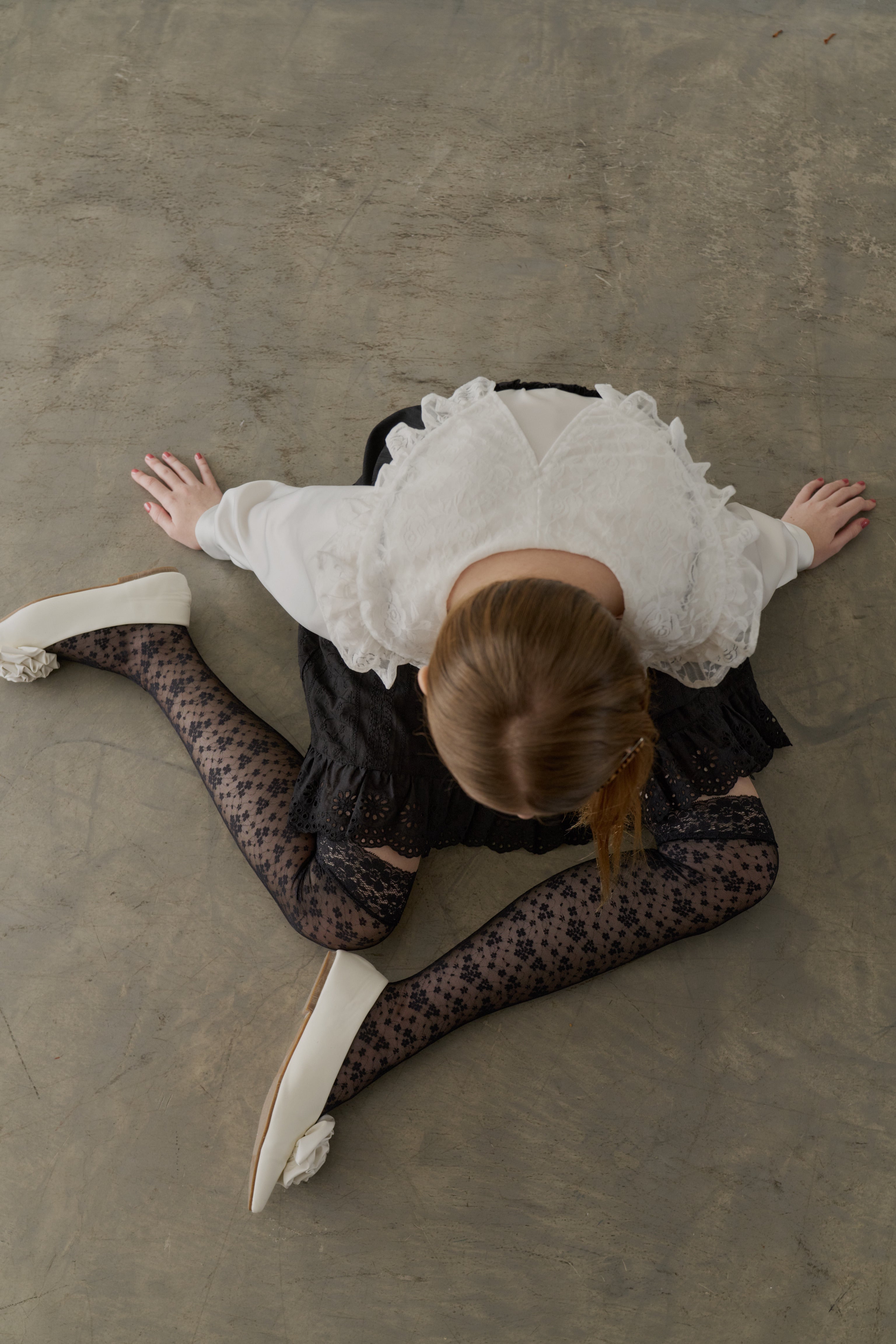 lace collar vintage satin blouse