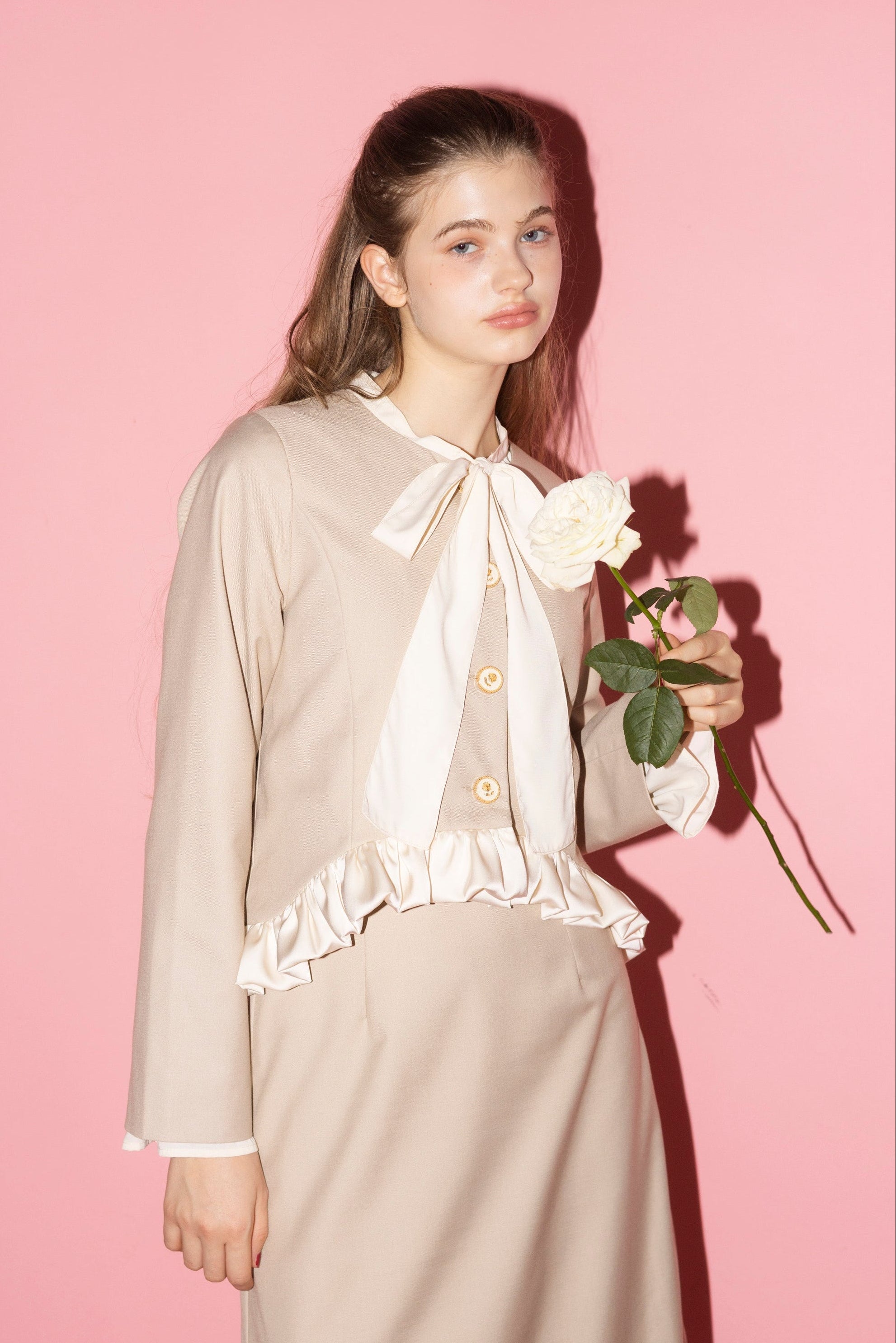 blooming frill jacket【セットアップ着用可能】