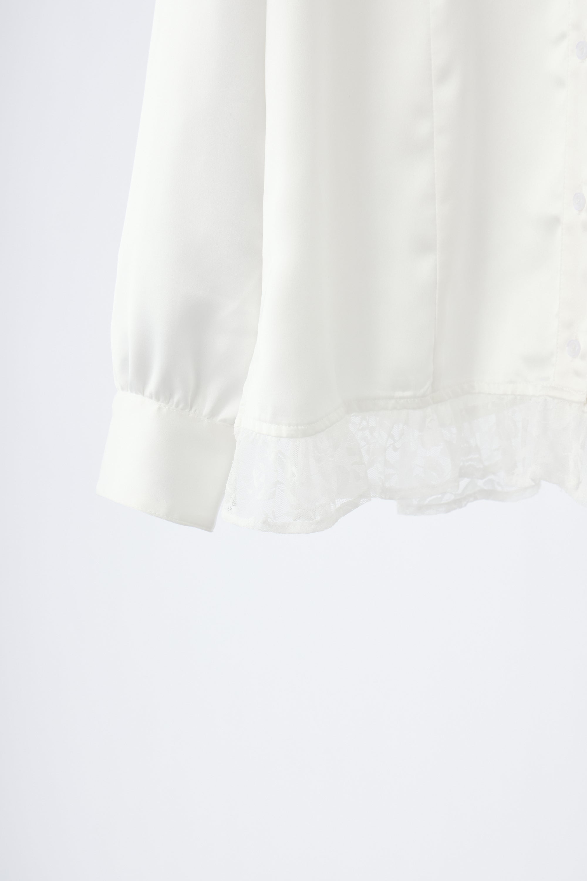 lace collar vintage satin blouse