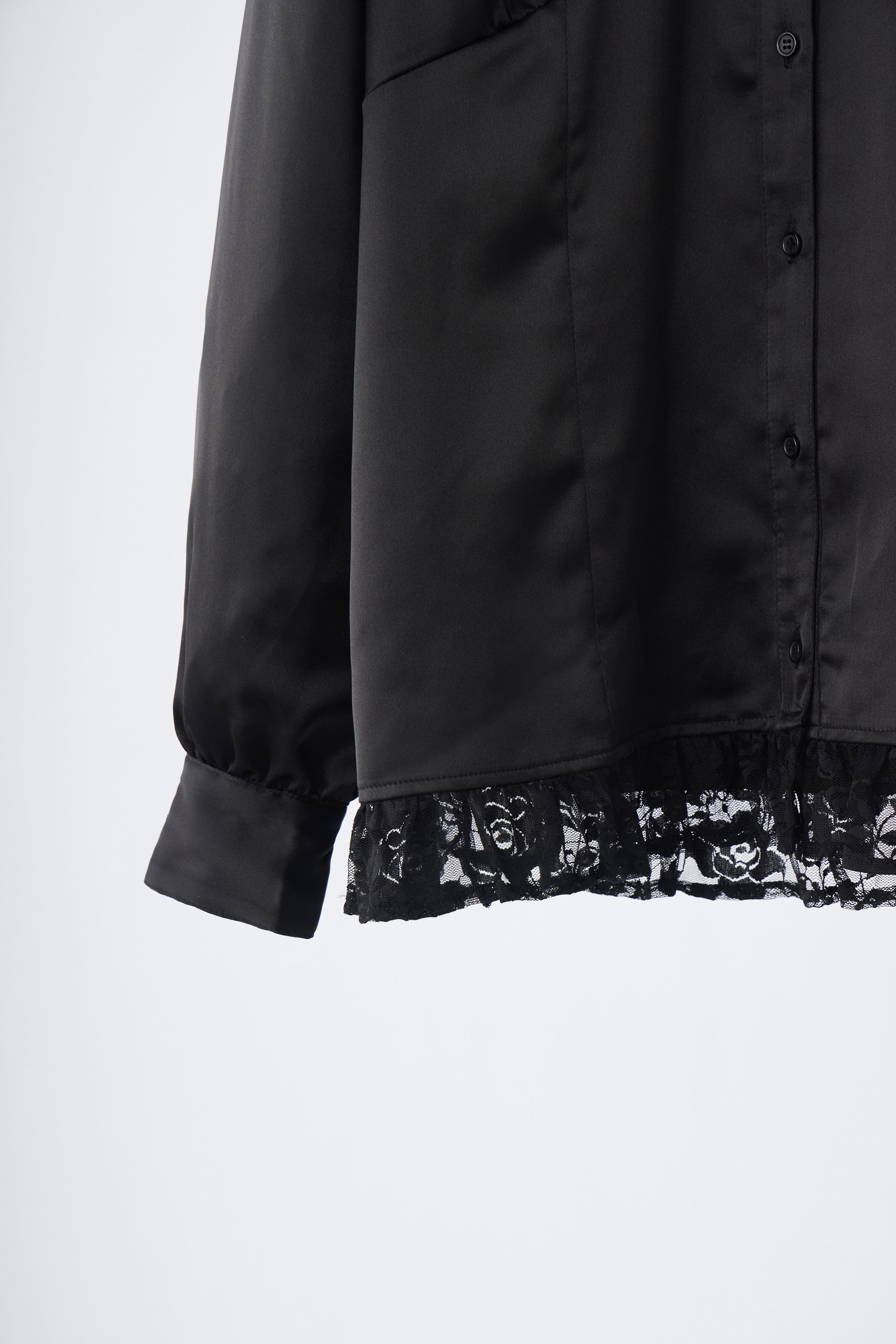 lace collar vintage satin blouse