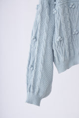 popcorn cable knit cardigan