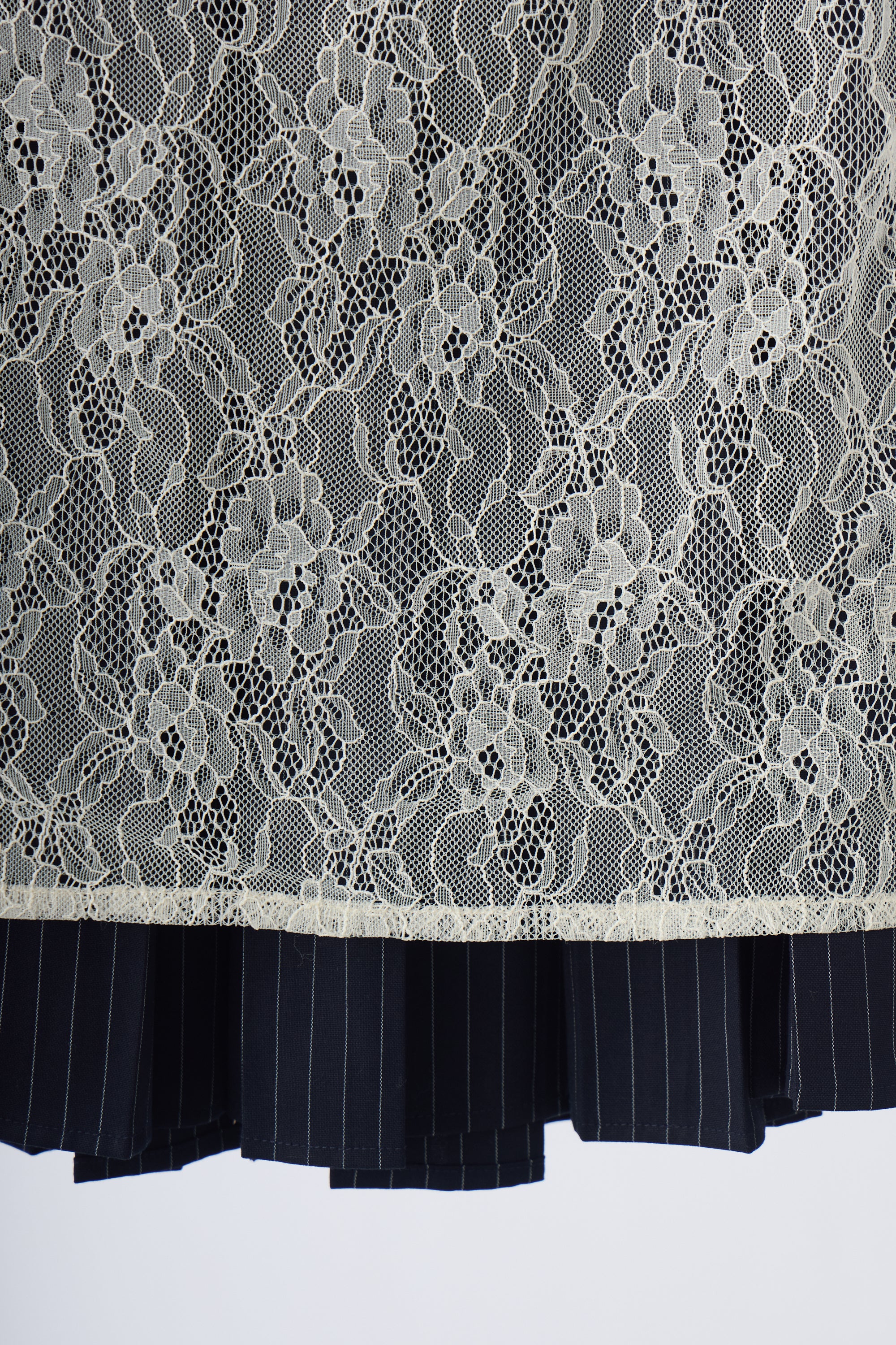 drawstring lace pleats skirt