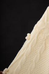 popcorn cable knit cardigan