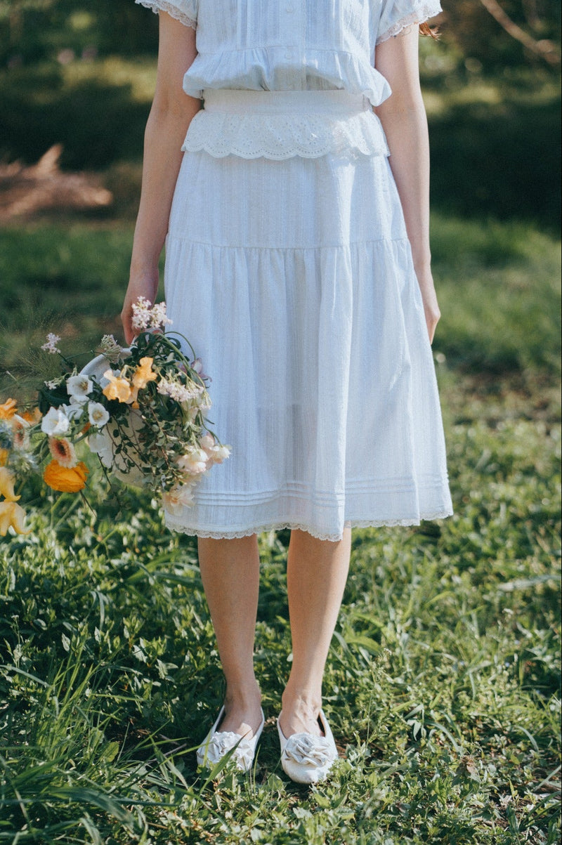 cotton lace vintage skirt – idem