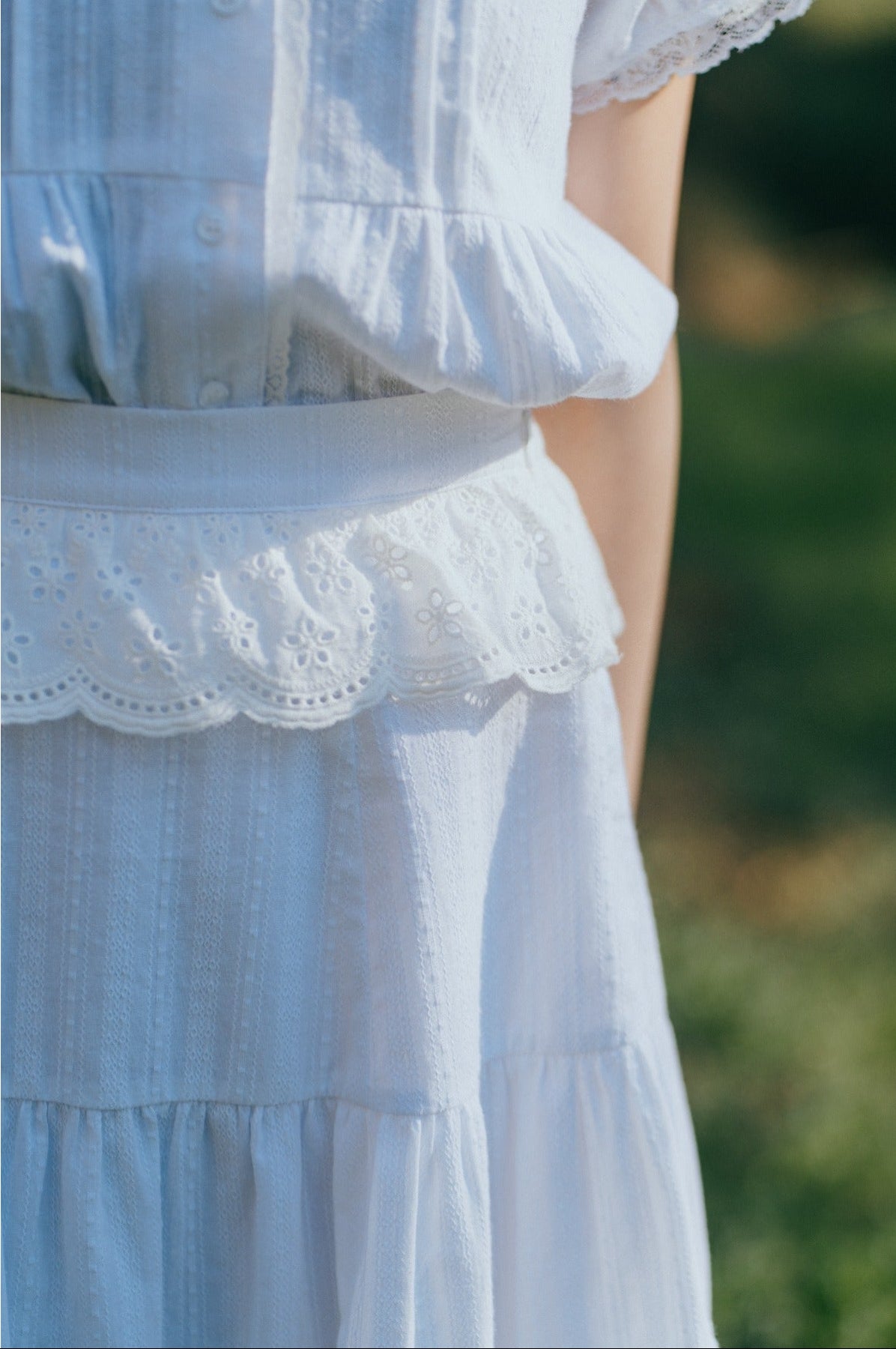 cotton lace vintage skirt