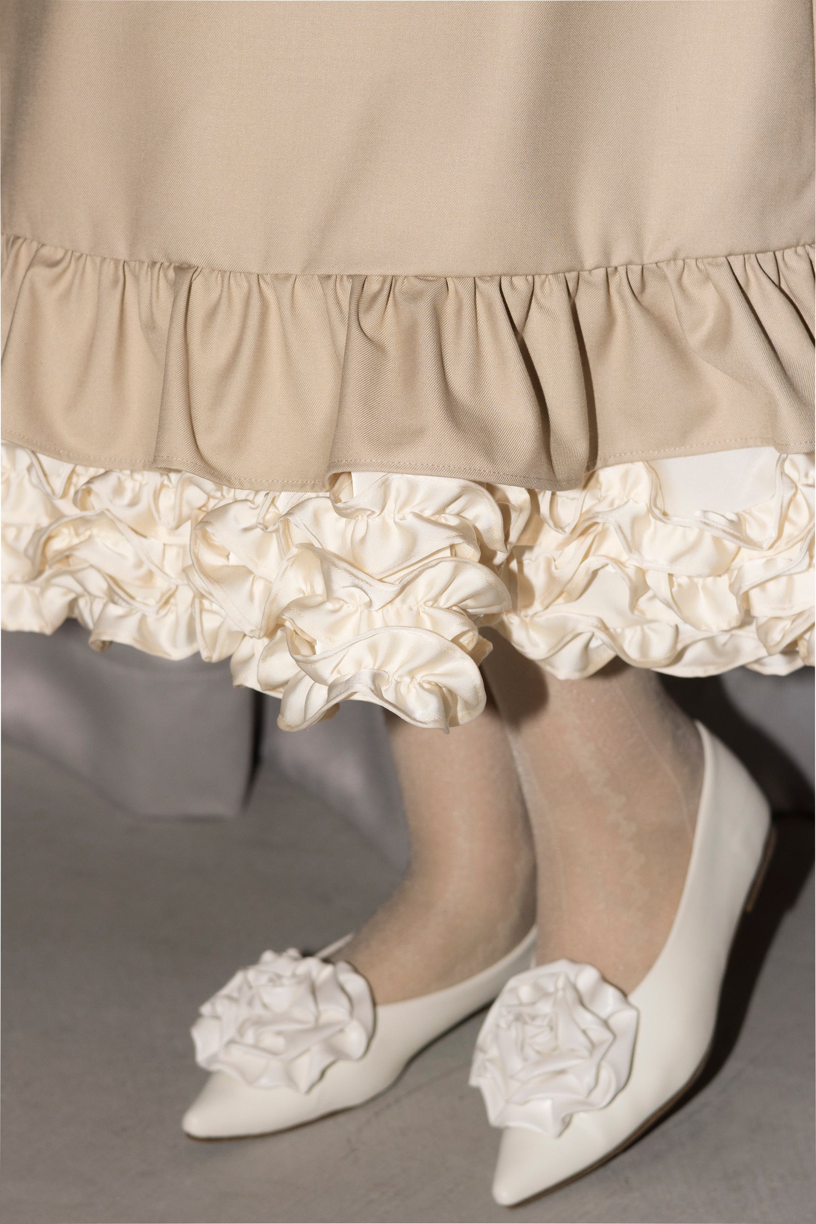 idemイデム　 blooming frill long skirt blooming frill long skirt【セットアップ着用可能】 – idem