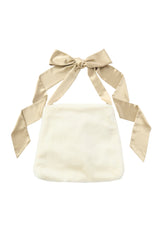 fur big ribbon tote bag