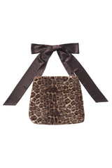 fur big ribbon tote bag