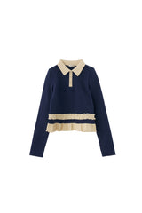 frill polo shirt