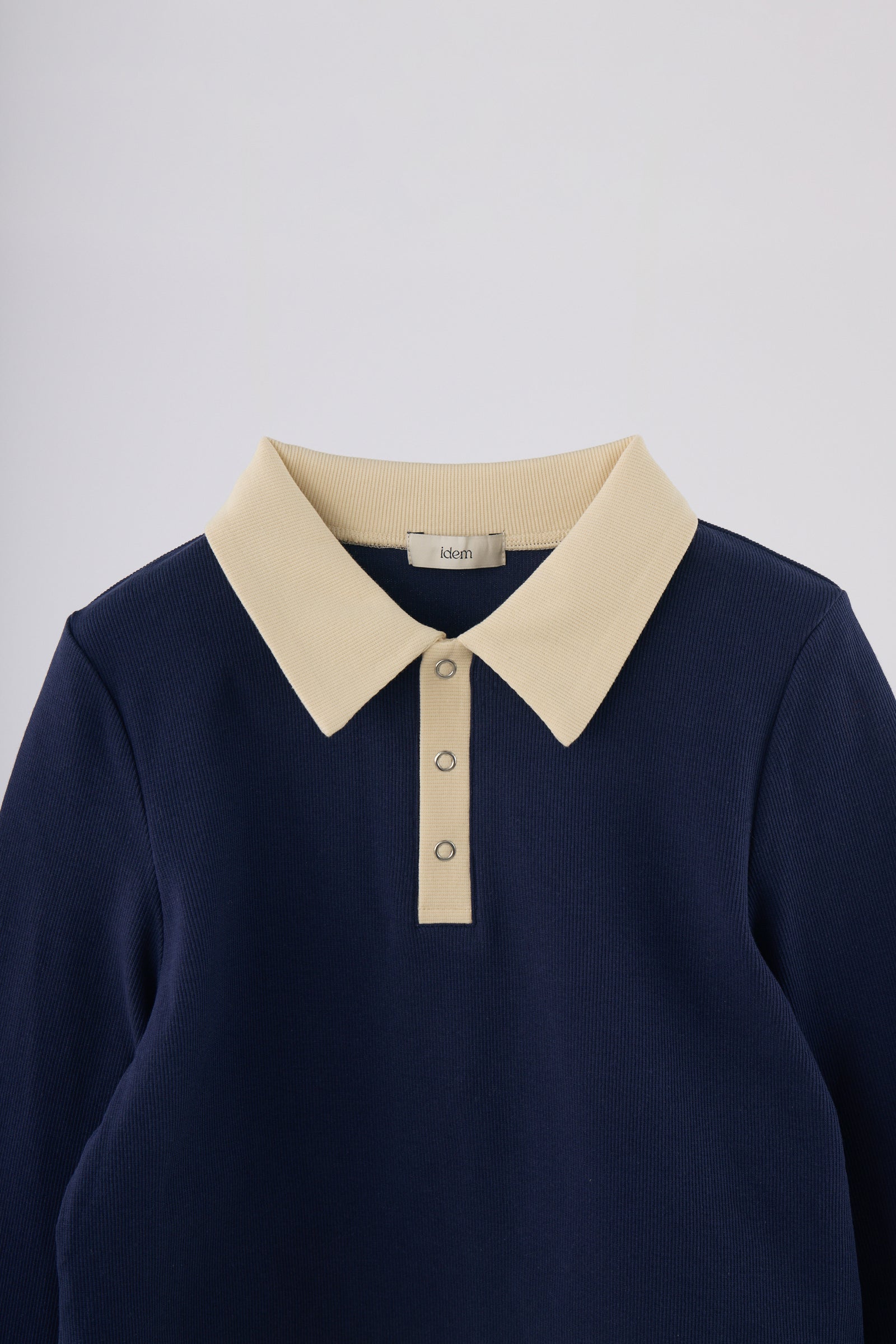 idem ボーダーフリルポロシャツ frill polo shirt – idem
