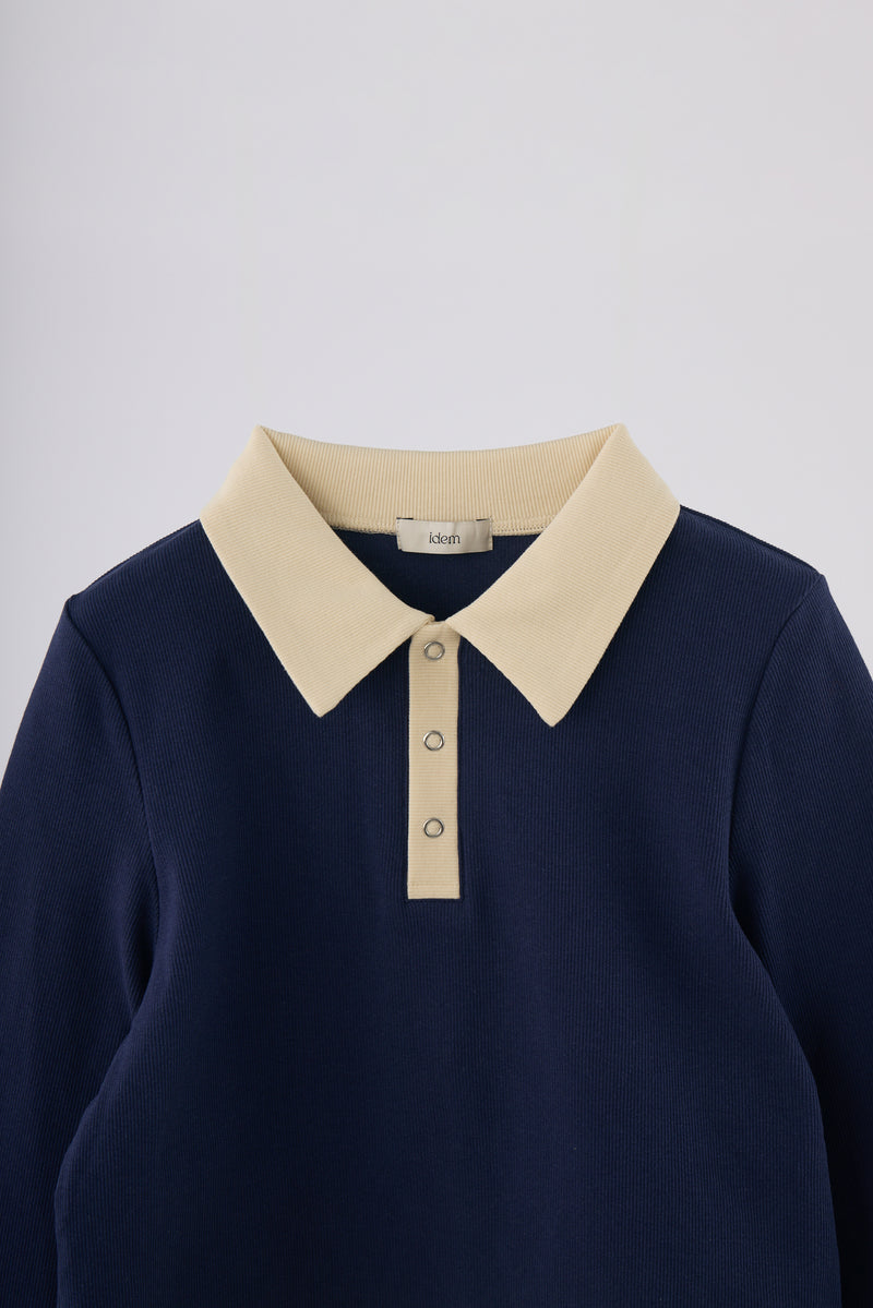 トップス idem border frill polo shirts 再入荷 / 新色追加 】 frill polo shirt／フリルポロシャツ（Tシャツ