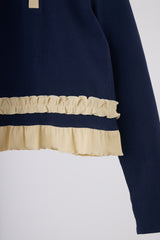 frill polo shirt