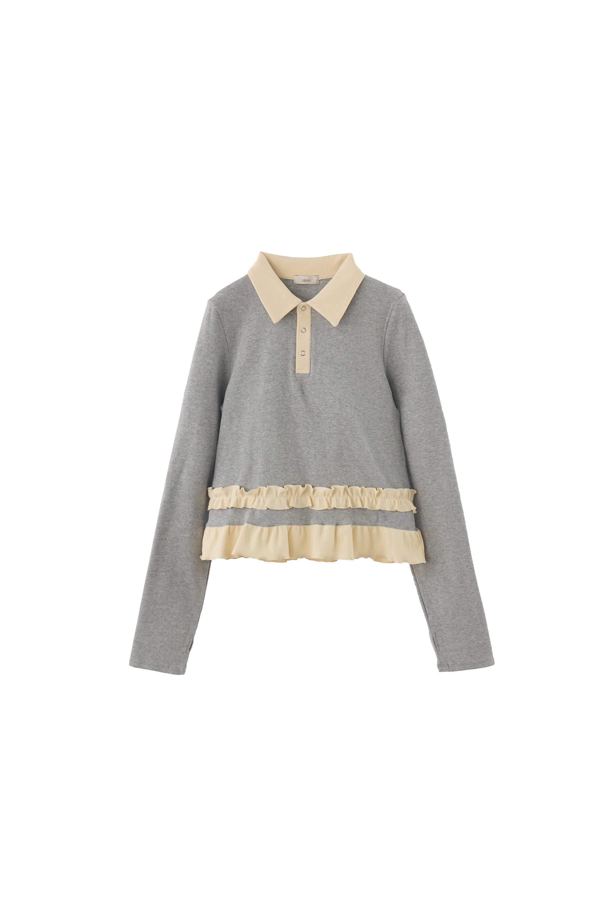 frill polo shirt