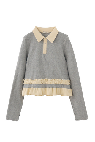 frill polo shirt