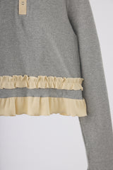 frill polo shirt