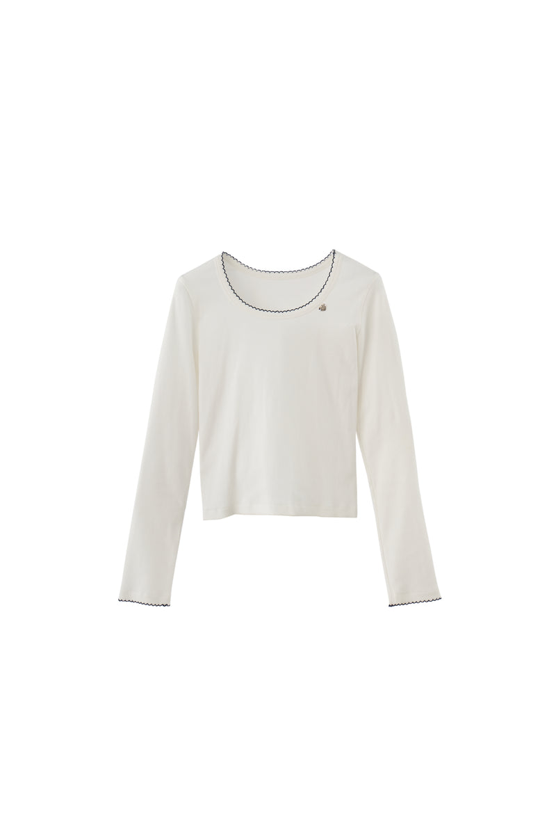 トップス　ろくsama ROPÉ(ロペ) / 【洗える】シルク100％ 5分袖リブトップス/スキンニット