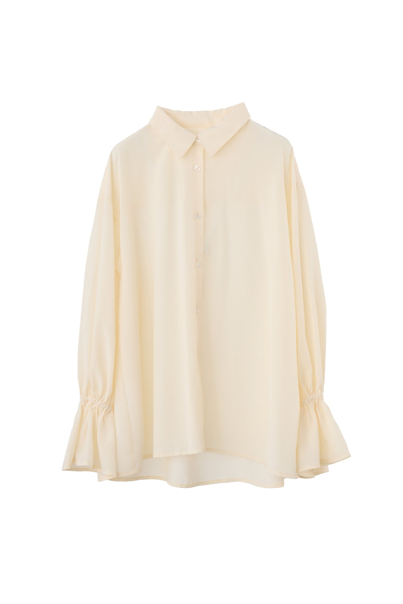 volume sleeve frill tie blouse – idem