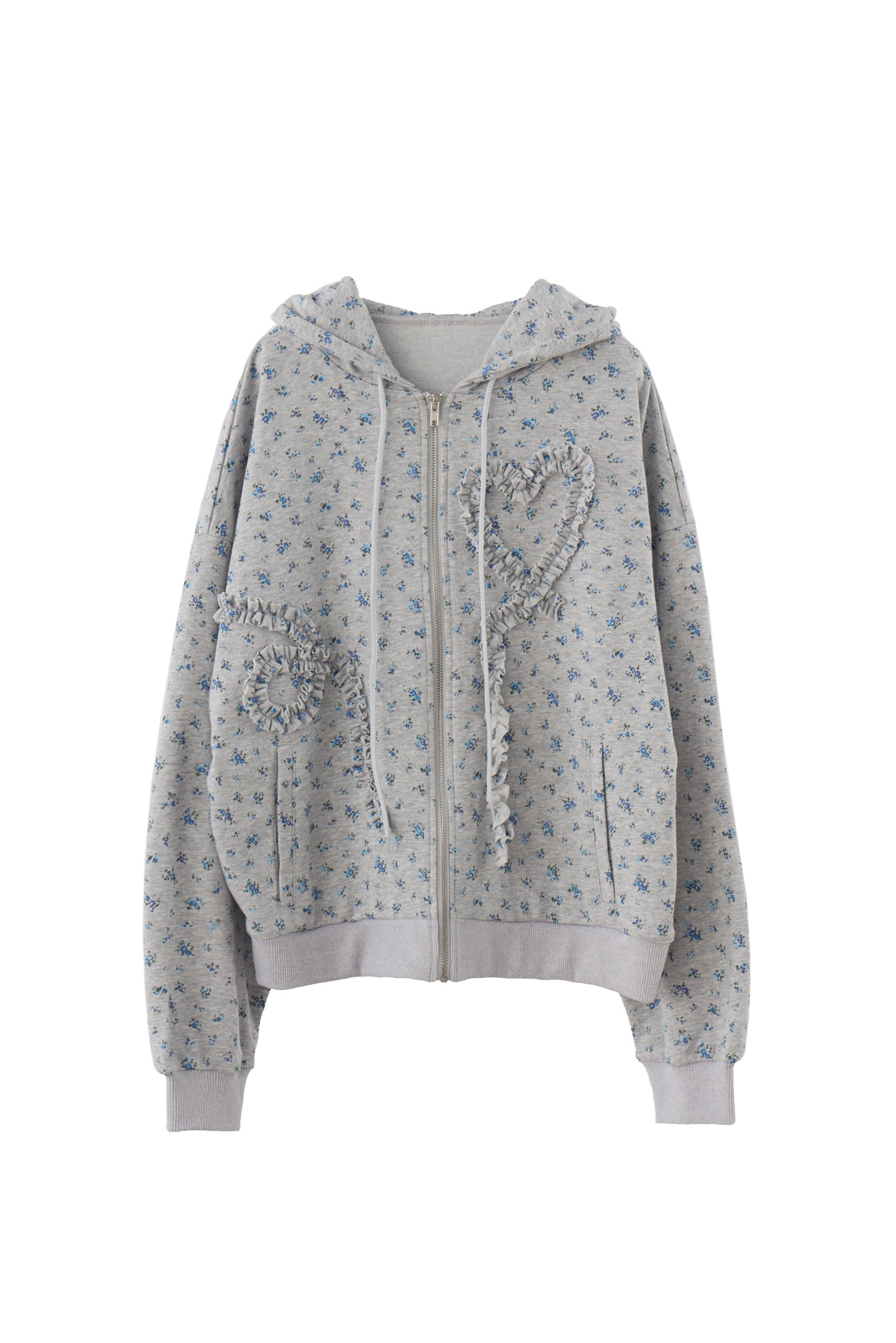 heart frill hoodie