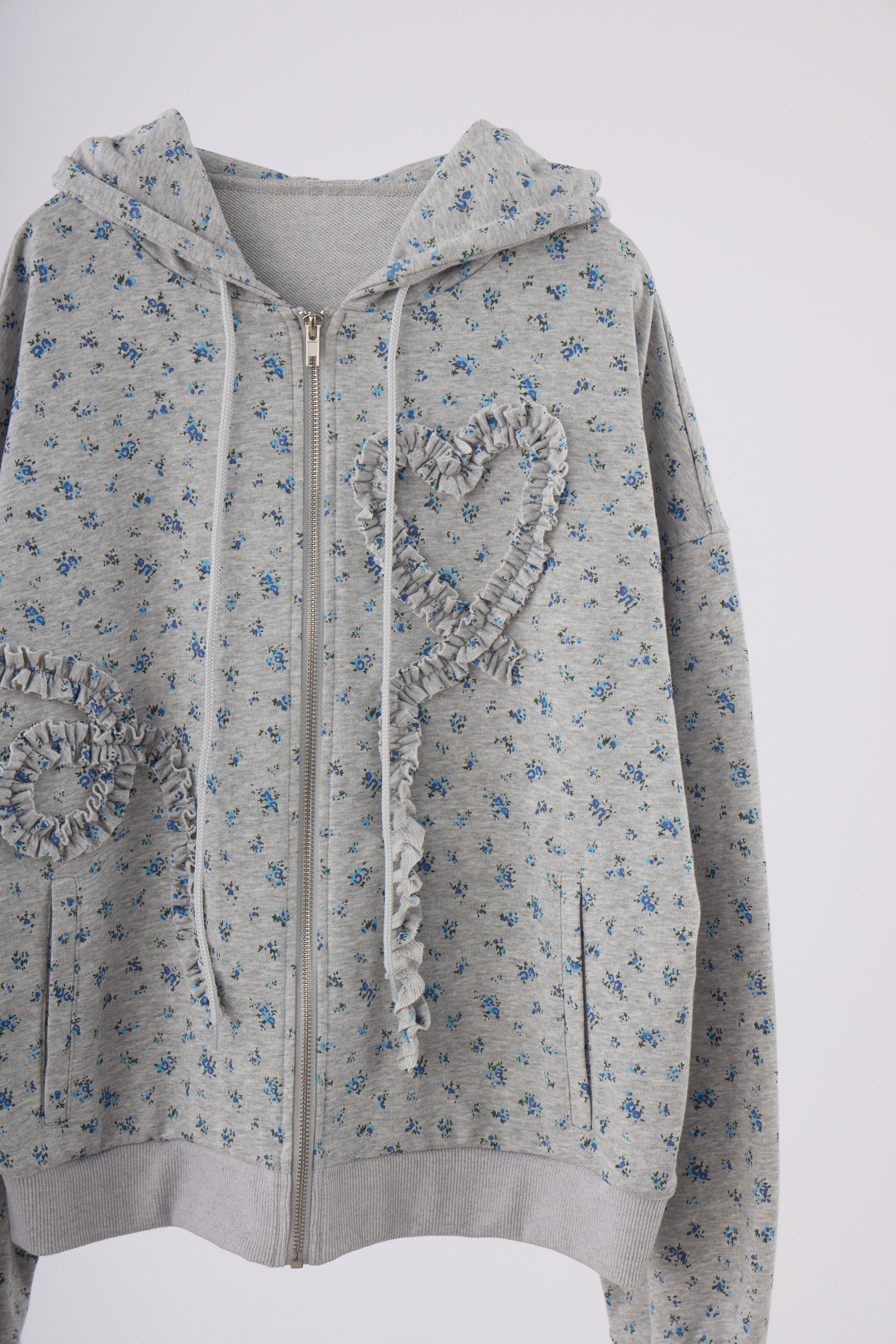 heart frill hoodie
