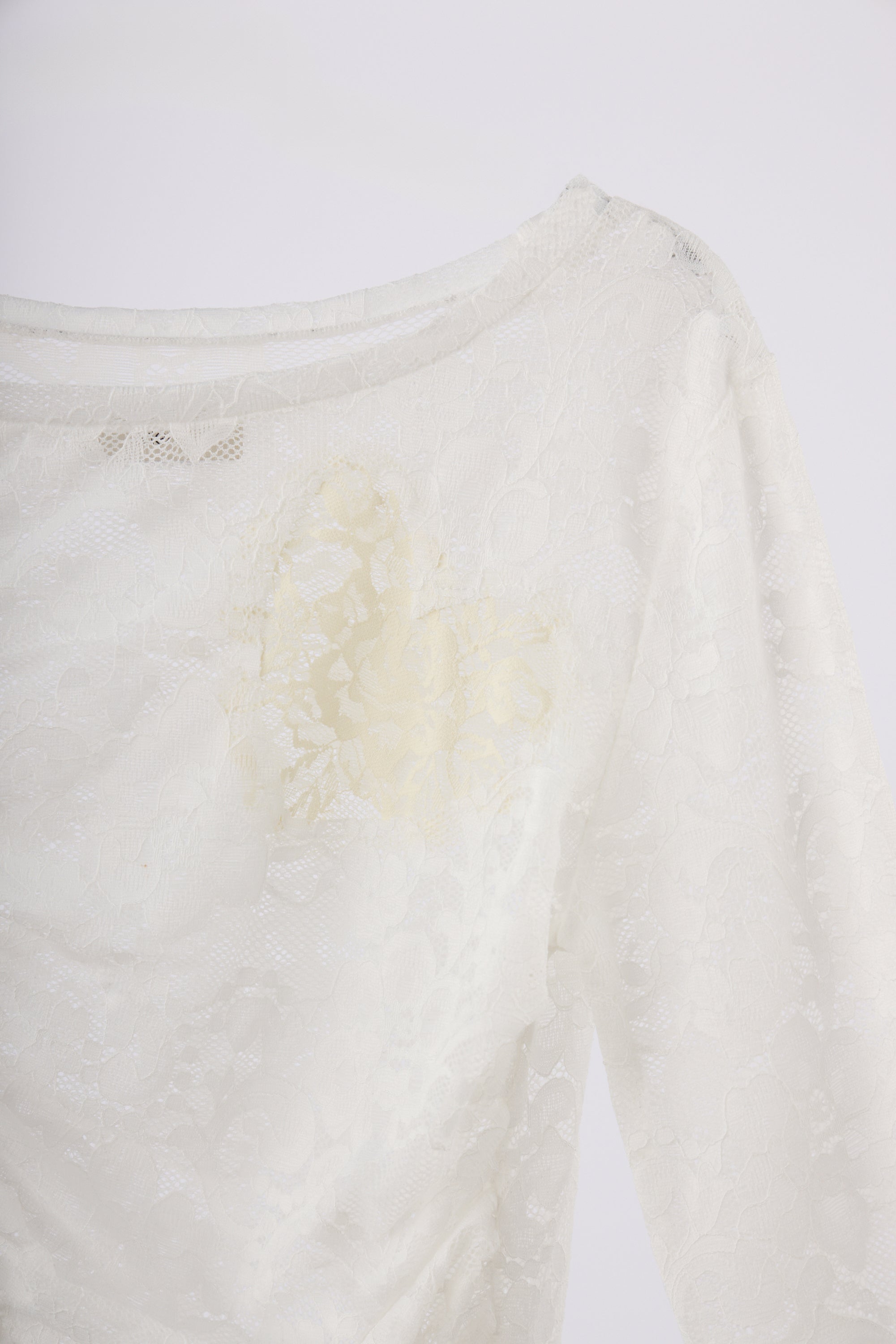 heart lace long sleeve tops