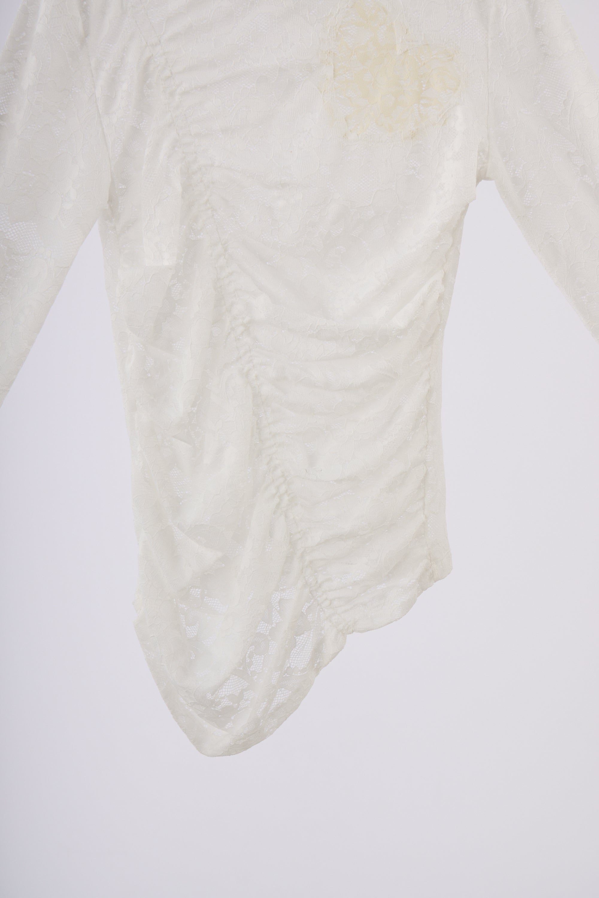 heart lace long sleeve tops