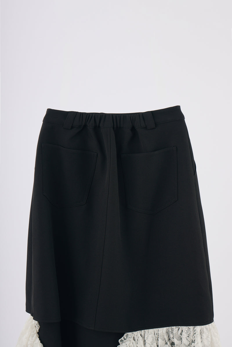 asymmetry lace frill skirt – idem