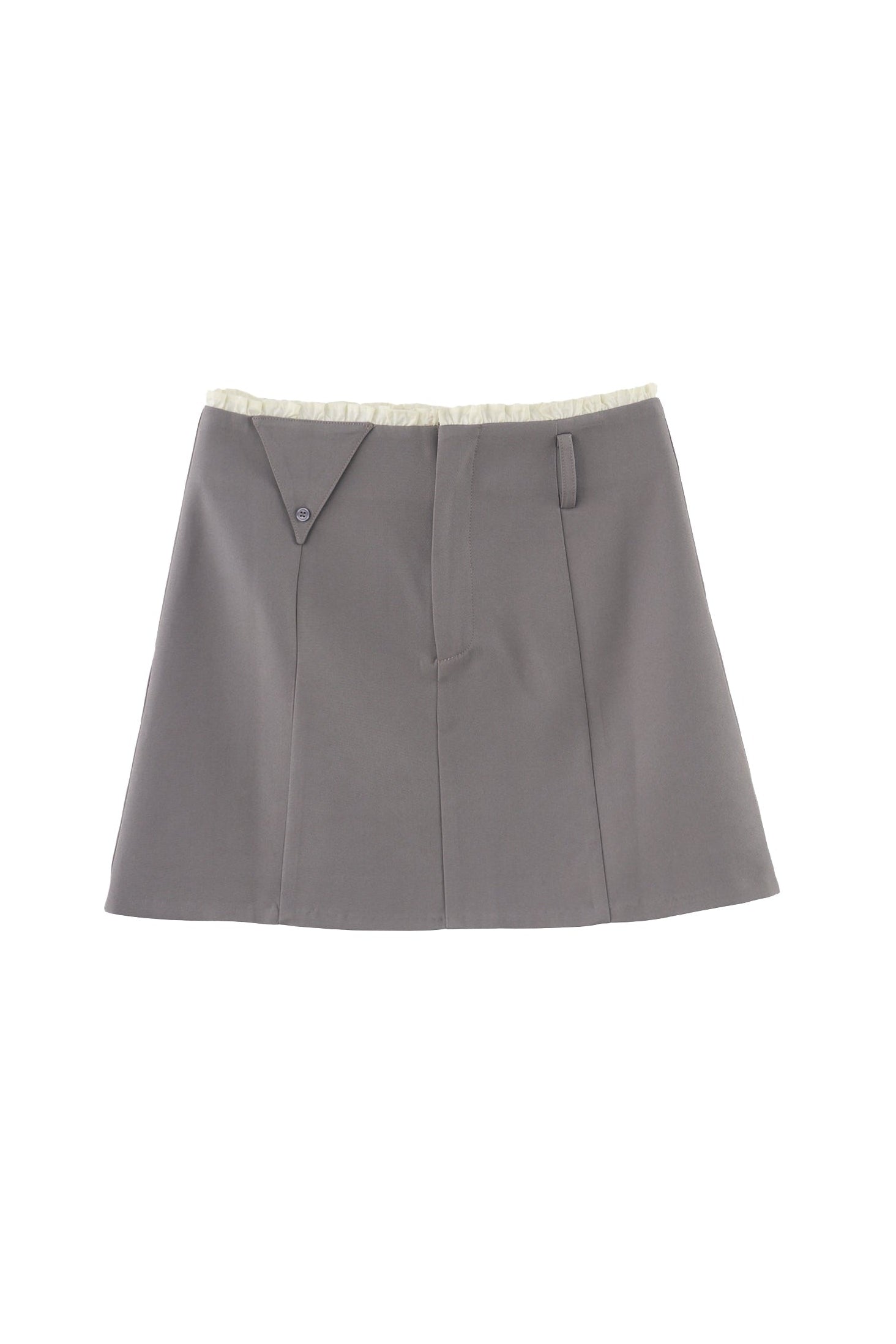 frill belt mini skirt