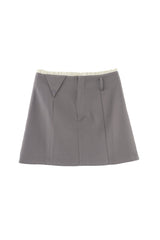 frill belt mini skirt