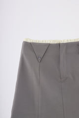 frill belt mini skirt