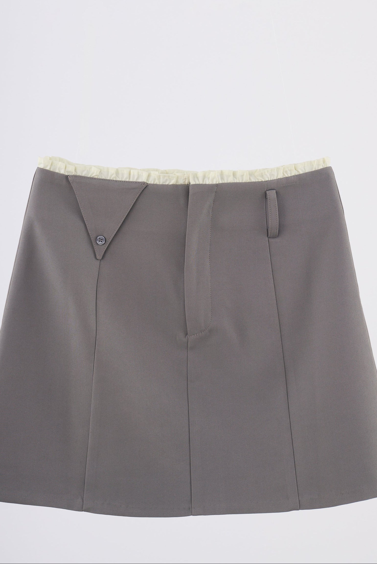 frill belt mini skirt