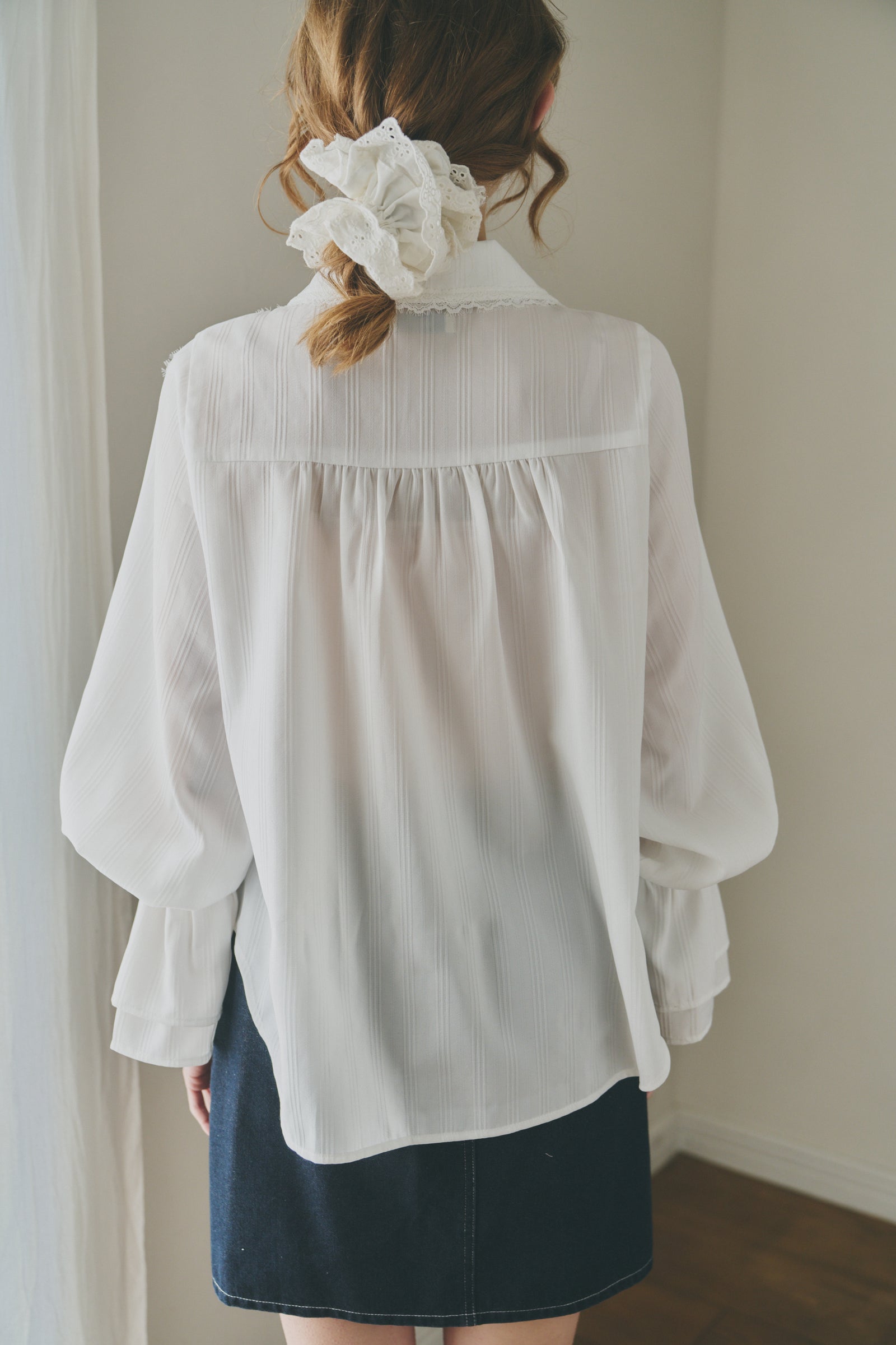 idem イデム　ruffle collared blouse ruffle collared blouse – idem
