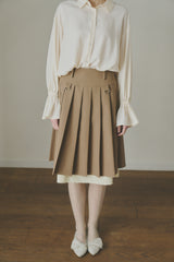 layered medium pleats skirt