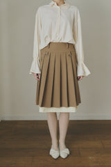layered medium pleats skirt