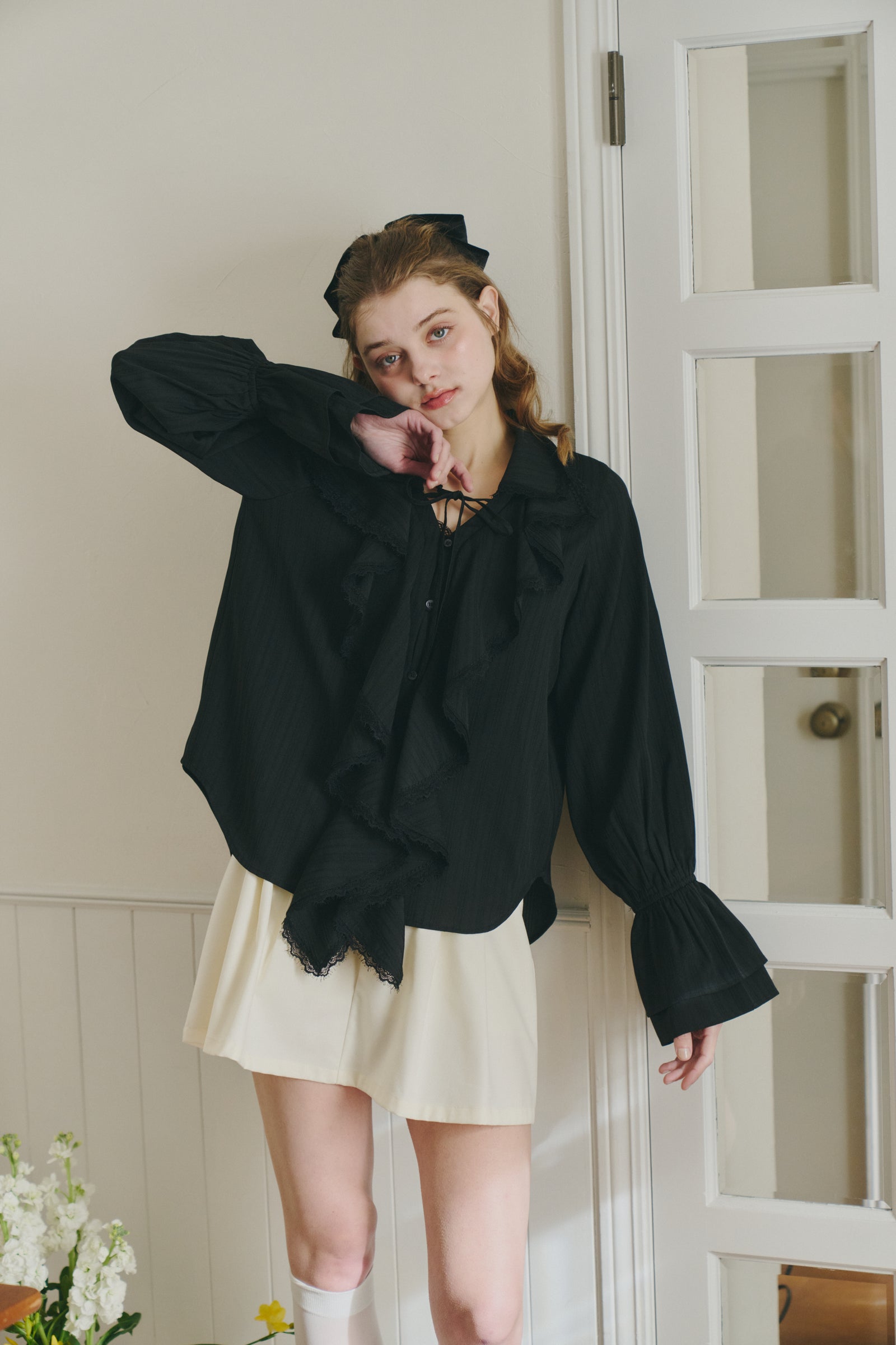 ruffle collared blouse – idem