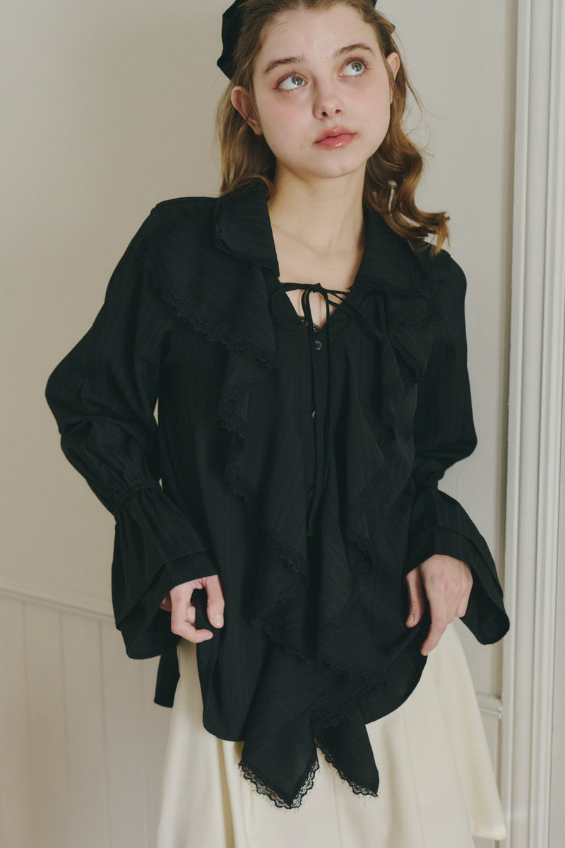 ruffle collared blouse – idem