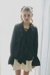 ruffle collared blouse