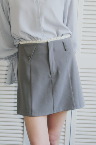 frill belt mini skirt