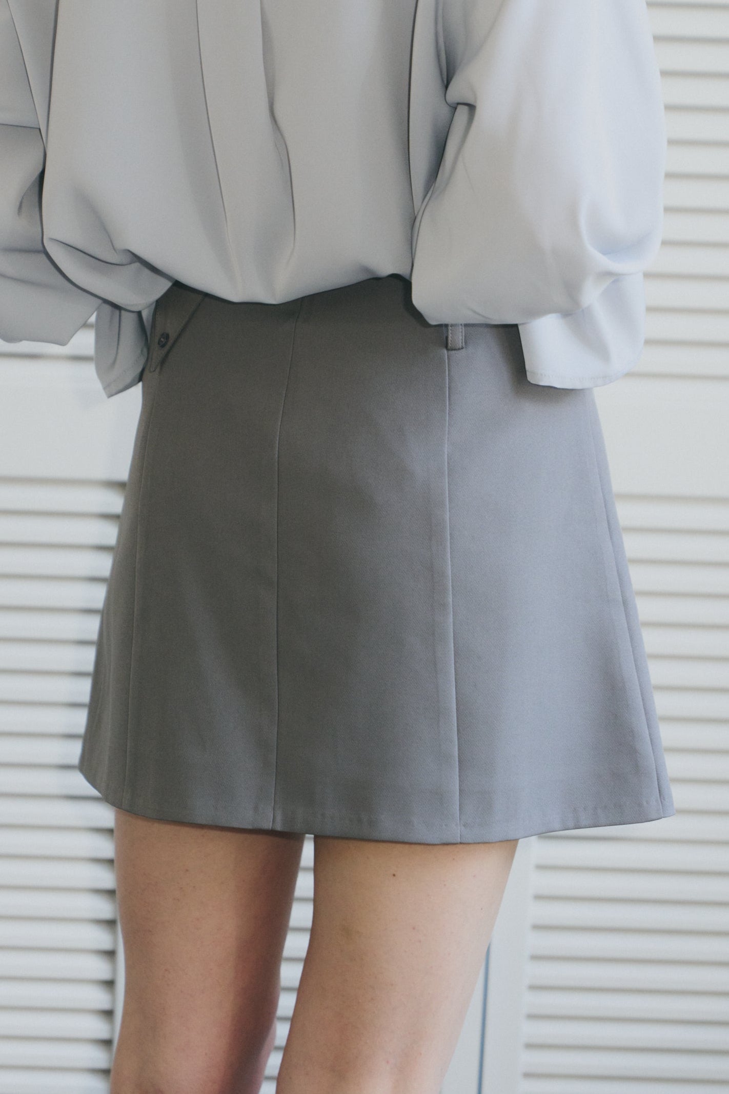 frill belt mini skirt