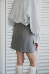 frill belt mini skirt